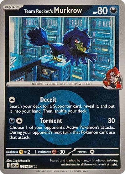 Team Rocket's Murkrow (Energy Symbol Pattern) ME: Ascended Heroes Pokemon card