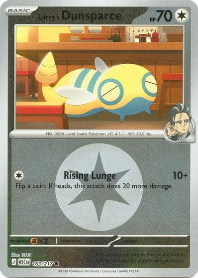 Larry's Dunsparce (Energy Symbol Pattern) ME: Ascended Heroes Pokemon card