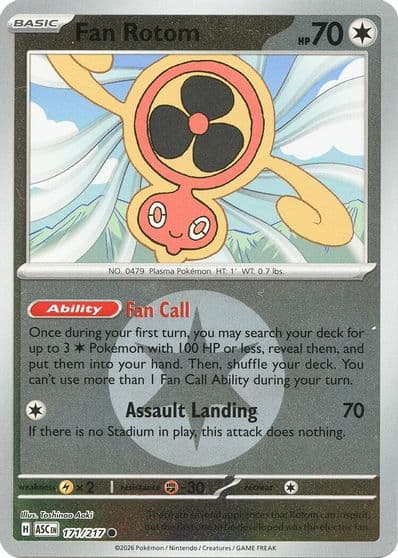 Fan Rotom (Energy Symbol Pattern) ME: Ascended Heroes Pokemon card
