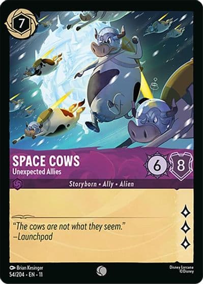 Space Cows Unexpected Allies Winterspell Lorcana card