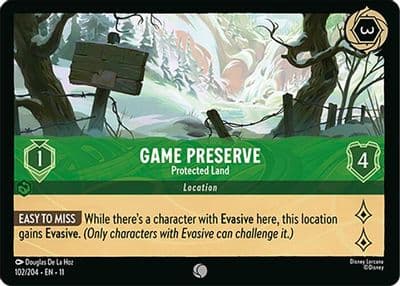 Game Preserve Protected Land Winterspell Lorcana card
