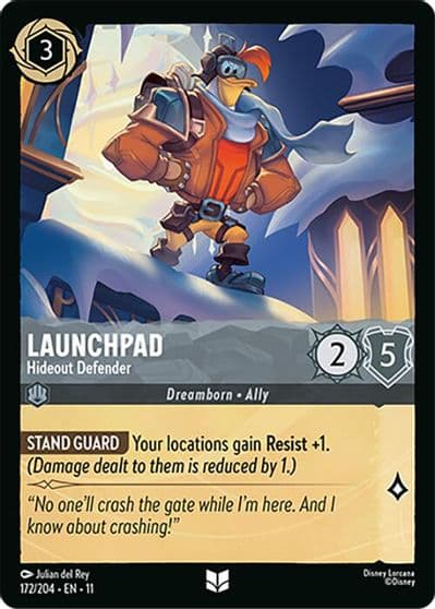 Launchpad Hideout Defender Winterspell Lorcana card