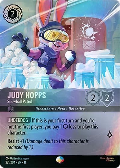 Judy Hopps Snowball Patrol Epic Winterspell Lorcana card