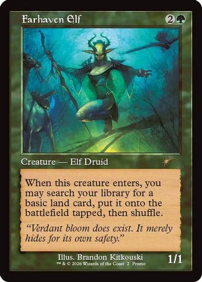 Farhaven Elf Retro Frame WPN & Gateway Promos Magic card
