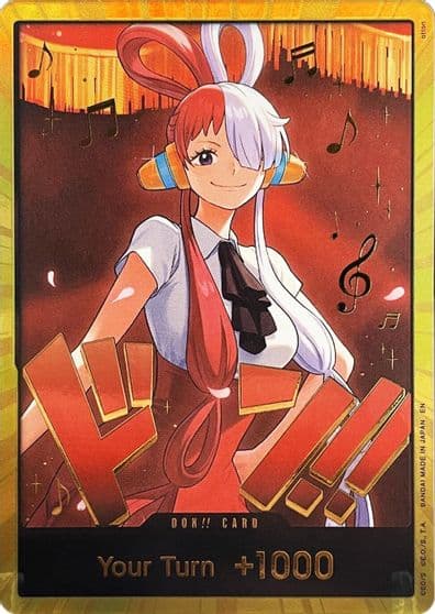 DON Card Uta Gold Extra Booster: One Piece Heroines Edition One Piece card