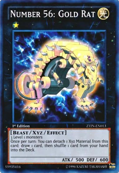 Number 56 Gold Rat 2013 Zexal Collection Tin Yu-Gi-Oh! card