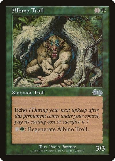 Albino Troll Urza's Saga Magic card