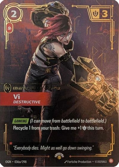 Vi Destructive Riftbound Promotional Cards Riftbound card