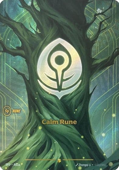 Calm Rune R02a Spiritforged Riftbound card