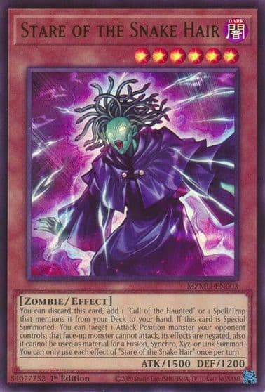 Stare of the Snake Hair Maze of Muertos Yu-Gi-Oh! card