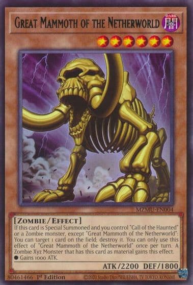 Great Mammoth of the Netherworld Maze of Muertos Yu-Gi-Oh! card