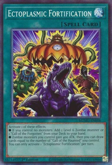 Ectoplasmic Fortification Collectors Rare Maze of Muertos Yu-Gi-Oh! card
