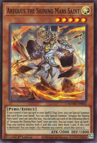 Arequus the Shining Mars Saint Maze of Muertos Yu-Gi-Oh! card