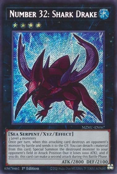 Number 32 Shark Drake Maze of Muertos Yu-Gi-Oh! card