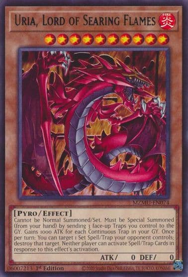 Uria Lord of Searing Flames Maze of Muertos Yu-Gi-Oh! card