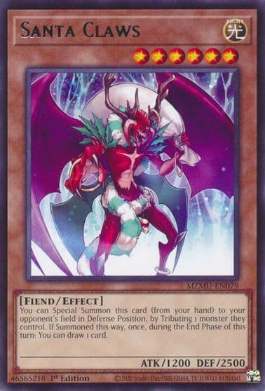 Santa Claws Maze of Muertos Yu-Gi-Oh! card