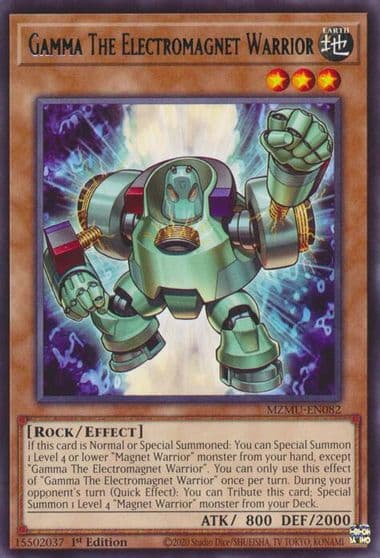 Gamma The Electromagnet Warrior Maze of Muertos Yu-Gi-Oh! card