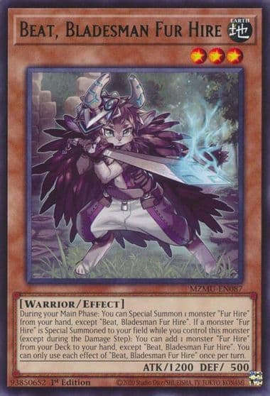 Beat Bladesman Fur Hire Maze of Muertos Yu-Gi-Oh! card