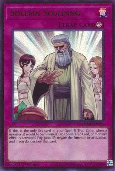 Solemn Scolding Maze of Muertos Yu-Gi-Oh! card