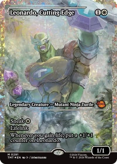 Leonardo Cutting Edge Showcase Fracture Foil Teenage Mutant Ninja Turtles Magic card
