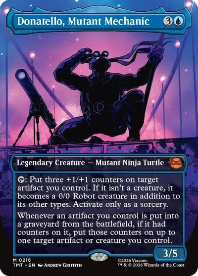 Donatello Mutant Mechanic Borderless Teenage Mutant Ninja Turtles Magic card