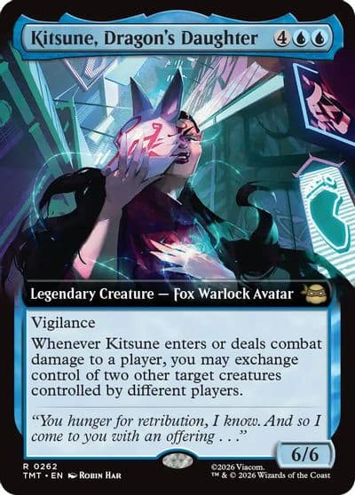 Kitsune Dragons Daughter Extended Art Teenage Mutant Ninja Turtles Magic card