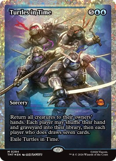 Turtles in Time Showcase Fracture Foil Teenage Mutant Ninja Turtles Magic card
