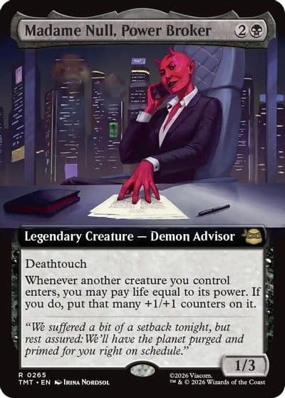 Madame Null Power Broker Extended Art Teenage Mutant Ninja Turtles Magic card