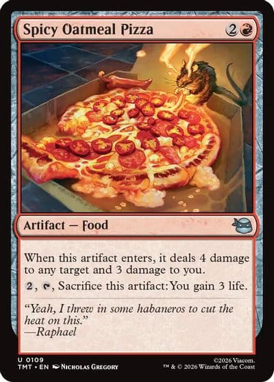 Spicy Oatmeal Pizza Teenage Mutant Ninja Turtles Magic card