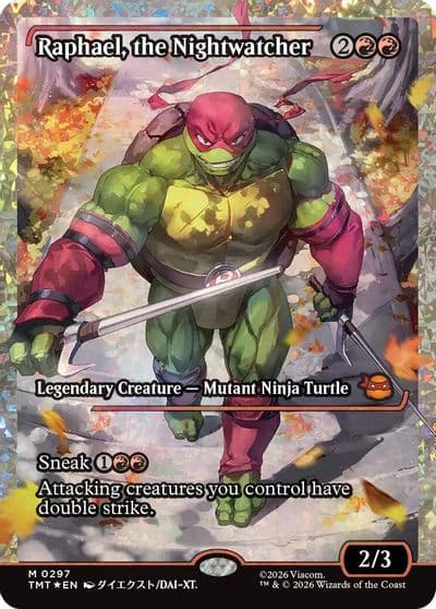 Raphael the Nightwatcher Showcase Fracture Foil Teenage Mutant Ninja Turtles Magic card