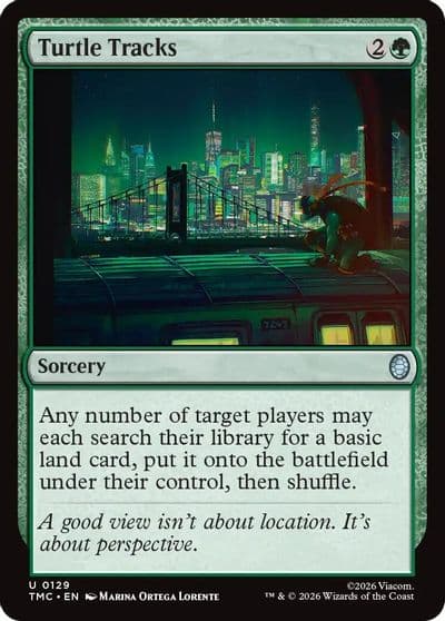 Turtle Tracks Commander: Teenage Mutant Ninja Turtles Magic card