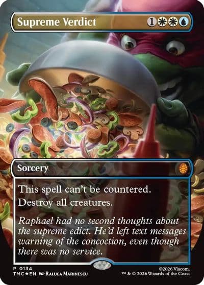 Supreme Verdict Borderless Commander: Teenage Mutant Ninja Turtles Magic card