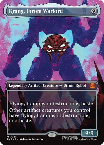 Krang Utrom Warlord Borderless Teenage Mutant Ninja Turtles Magic card