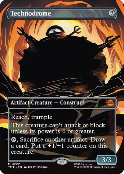 Technodrome Borderless Teenage Mutant Ninja Turtles Magic card