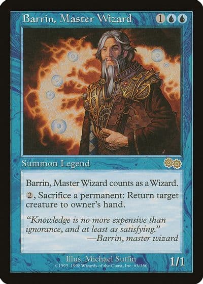 Barrin Master Wizard Urza's Saga Magic card
