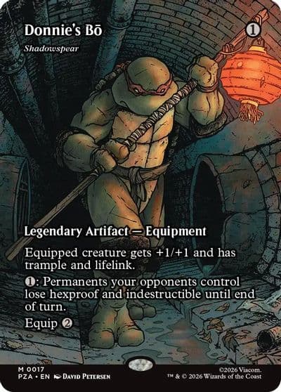 Donnies Bo Shadowspear Borderless Teenage Mutant Ninja Turtles Source Material Magic card