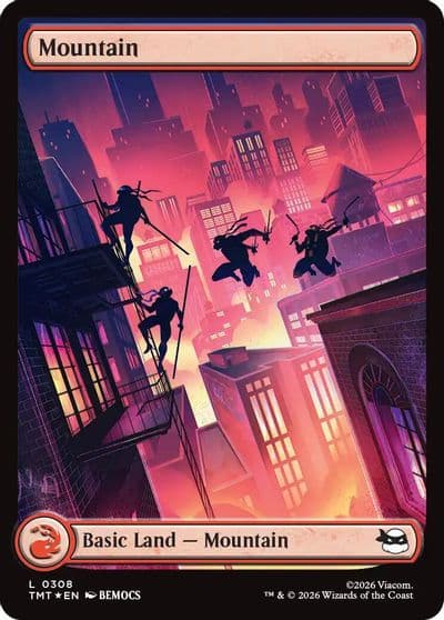 Mountain 0308 Surge Foil Teenage Mutant Ninja Turtles Magic card