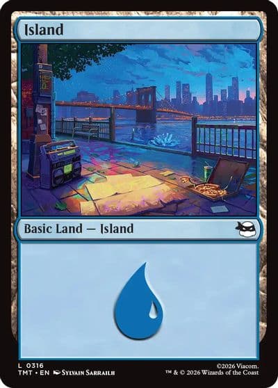 Island 0316 Teenage Mutant Ninja Turtles Magic card