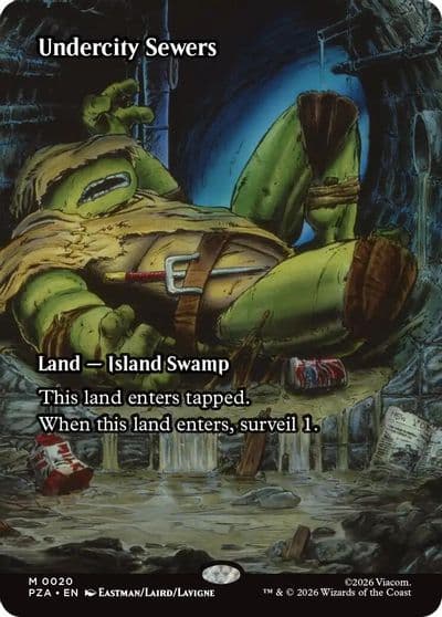 Undercity Sewers Borderless Teenage Mutant Ninja Turtles Source Material Magic card