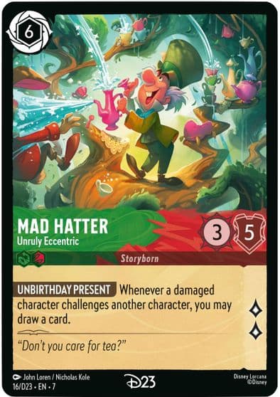 Mad Hatter Unruly Eccentric D23 Promos Lorcana card