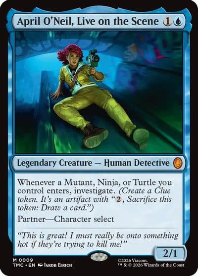 April ONeil Live on the Scene Commander: Teenage Mutant Ninja Turtles Magic card