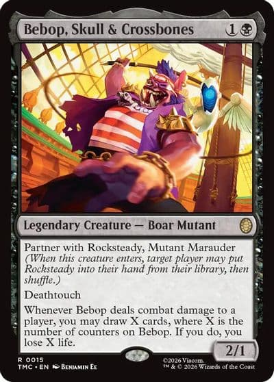 Bebop Skull and Crossbones Commander: Teenage Mutant Ninja Turtles Magic card