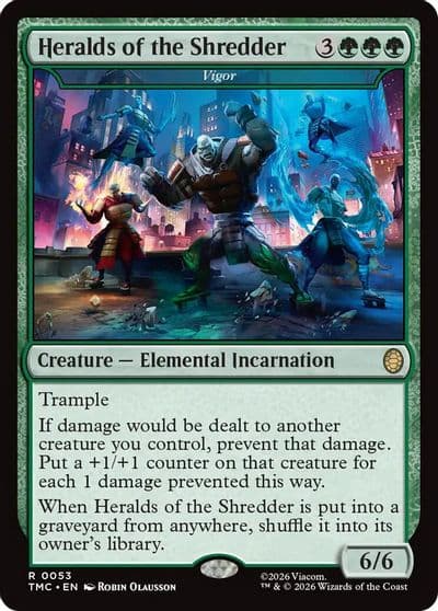 Heralds of the Shredder Vigor Commander: Teenage Mutant Ninja Turtles Magic card