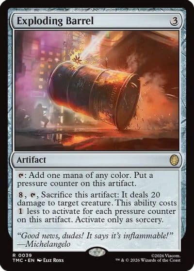 Exploding Barrel Commander: Teenage Mutant Ninja Turtles Magic card