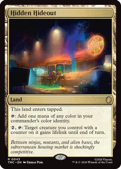 Hidden Hideout Commander: Teenage Mutant Ninja Turtles Magic card