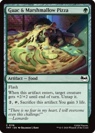 Guac and Marshmallow Pizza Teenage Mutant Ninja Turtles Magic card