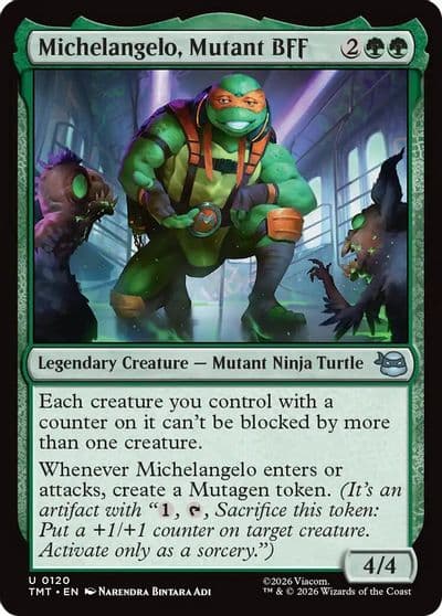 Michelangelo Mutant BFF Teenage Mutant Ninja Turtles Magic card