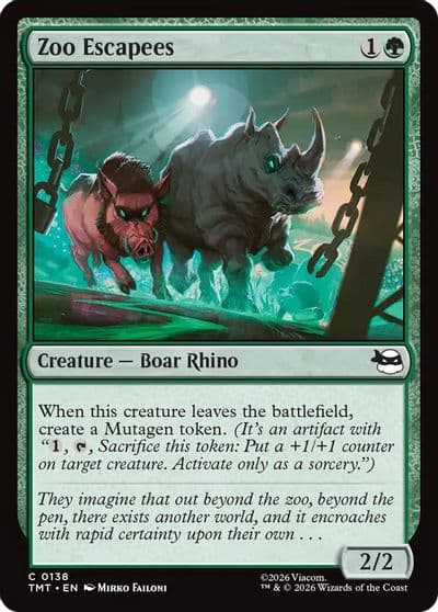 Zoo Escapees Teenage Mutant Ninja Turtles Magic card