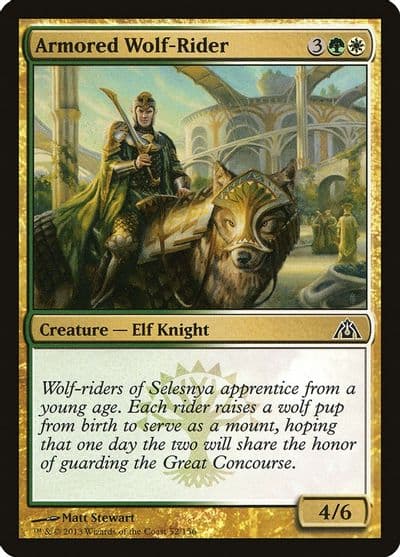 Armored Wolf Rider Dragon's Maze Magic card