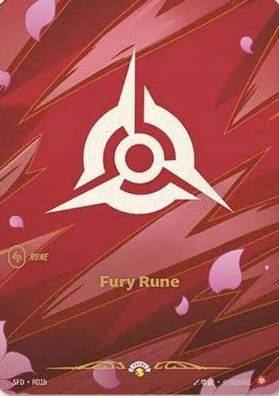 Fury Rune R01b Spiritforged Riftbound card